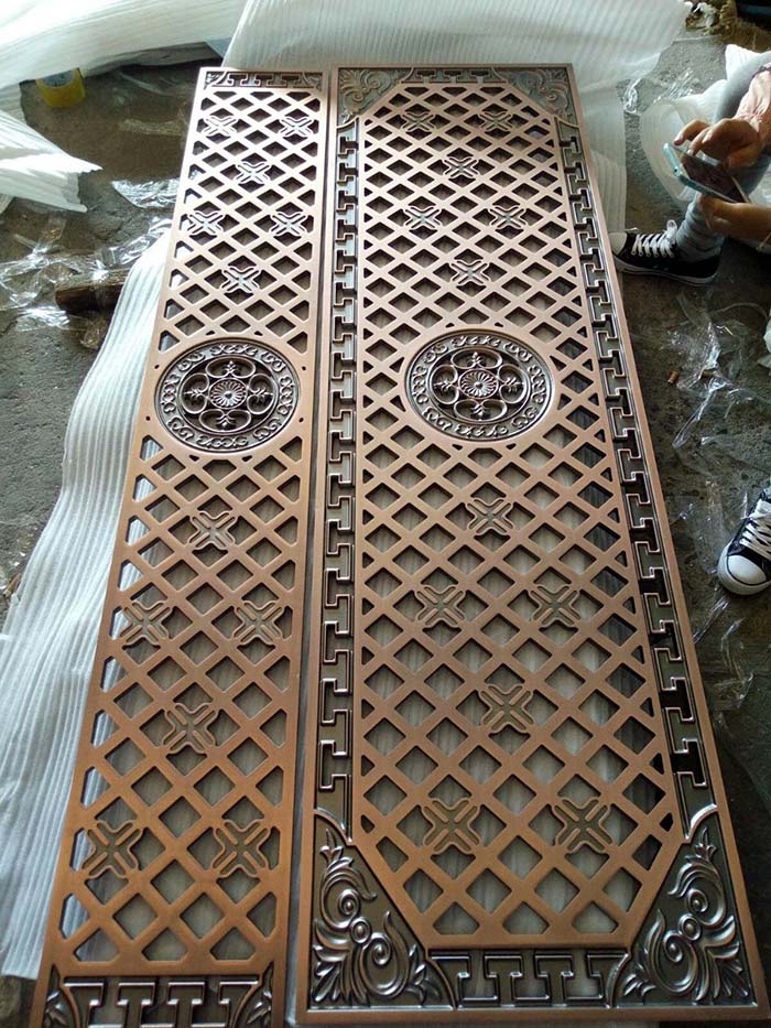 铜门窗加工样品